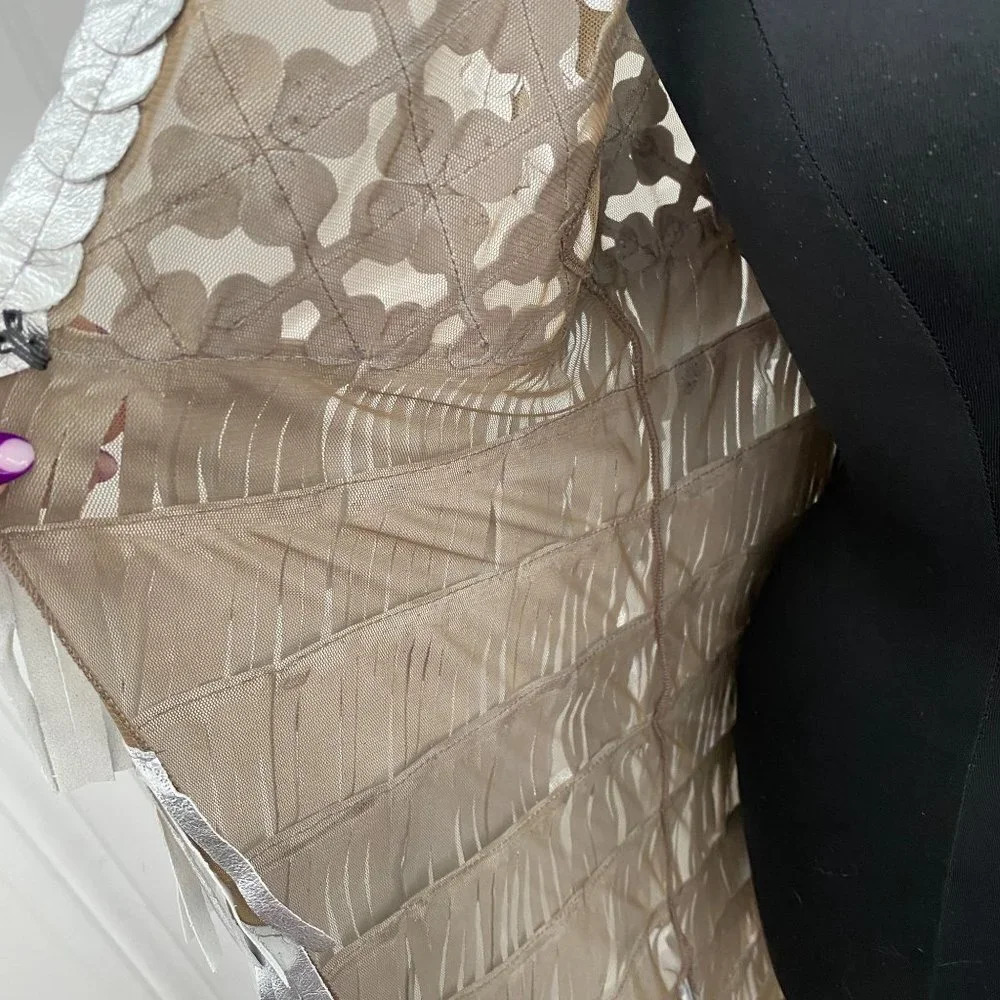 Belgin Francis Silver Leather Fringe Vest NWOT - Picture 7 of 9